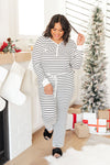 Snuggle in Stripes Pajama Bottoms in White/Black
