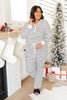 Snuggle in Stripes Pajama Top in White/Black