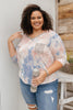 Spotted In The Clouds Top in Pink and Blue