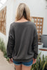 Stitched Together Pullover in Charcoal