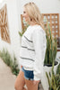 Stitched Together Pullover in White
