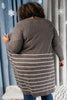 Stripes And Charcoal Cardigan