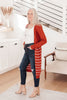 Stripes And Rust Cardigan