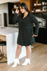 Stripes For Likes Dress in Black