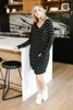 Stripes For Likes Dress in Black