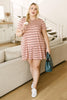 Stripes T-Shirt Dress In Rose