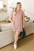 Stripes T-Shirt Dress In Rose