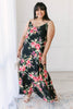 Stuck With Me Floral Maxi in Black