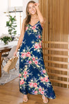 Stuck With Me Floral Maxi in Navy