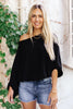 Summer Off My Shoulder, Off My Mind Blouse in Black