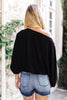 Summer Off My Shoulder, Off My Mind Blouse in Black