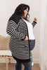 Swift Stripes Pocket Cardigan in Black & White