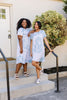 Swirl Tie Dye Dress In Aqua