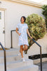 Swirl Tie Dye Dress In Aqua
