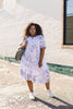 Swirl Tie Dye Dress In Gray