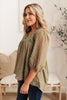 Jessica Swiss Dot Top in Sage