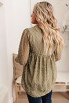 Jessica Swiss Dot Top in Sage