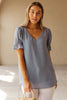 Swiss Dot Top in Blue