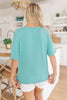 Top Stitch V-Neck In Aqua