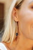 Teardrop Stone Hook Earrings