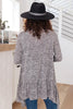 The Avalynn Heathered Cardigan in Smoky Coal