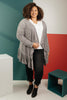 The Avalynn Heathered Cardigan in Smoky Coal