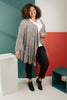 The Avalynn Heathered Cardigan in Smoky Coal