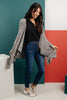 The Avalynn Heathered Cardigan in Smoky Coal