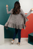 The Avalynn Heathered Cardigan in Smoky Coal