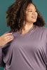 The Lillian Cut-Out Neckline Top in Lilac