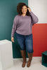 The Lillian Cut-Out Neckline Top in Lilac