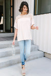The Looking Around In Lace Top