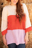 Three Times The Color Sweater in Lavender Combo