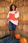 Three Times The Color Sweater in Lavender Combo