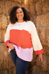 Three Times The Color Sweater in Lavender Combo
