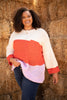Three Times The Color Sweater in Lavender Combo
