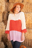 Three Times The Color Sweater in Lavender Combo