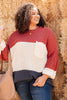 Three Times The Color Sweater in Navy Combo