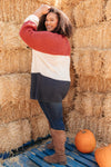Three Times The Color Sweater in Navy Combo
