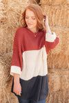 Three Times The Color Sweater in Navy Combo