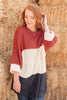 Three Times The Color Sweater in Navy Combo