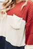 Three Times The Color Sweater in Navy Combo