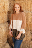 Three Times The Color Sweater in Toffee Combo