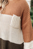 Three Times The Color Sweater in Toffee Combo