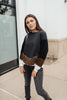 Tie Dye Chevron Pullover In Black