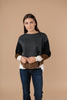 Tie Dye Chevron Pullover In Black