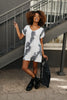 Tie Dye T-Shirt Dress In Charcoal