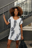 Tie Dye T-Shirt Dress In Charcoal