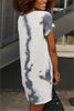 Tie Dye T-Shirt Dress In Charcoal