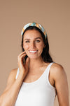 Tie Dye The Knot Headband In Teal & Orange